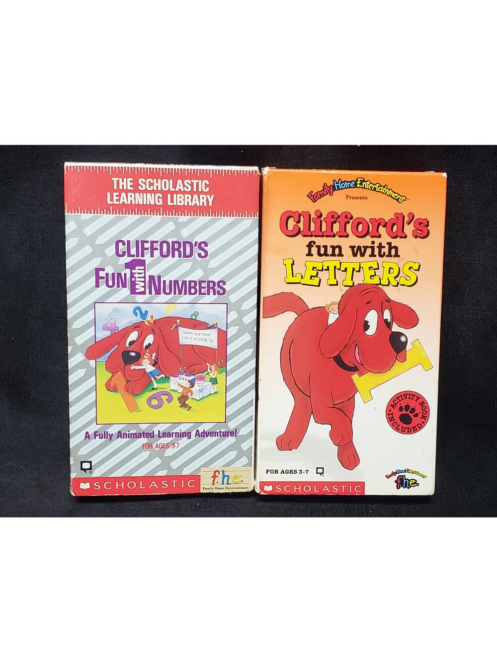 Scholastic Clifford's Fun with Numbers & Letters Animated Learning Adventure VHS